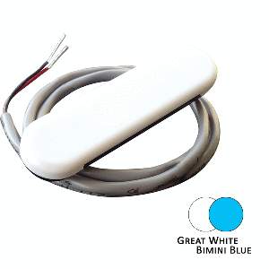 Shadow-Caster LED Lighting Shadow-Caster Dual Color Courtesy Light w/2' Lead Wire - White Abs Cover - Great White/Bimini Blue - SCM-CL-BB/GW