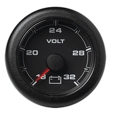 Veratron 52MM (2-1/16") OceanLink Battery Voltage Gauge - 16 to 32V - Black Dial &amp; Bezel - A2C1066120001
