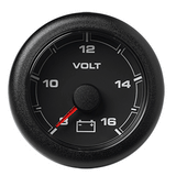 Veratron 52MM (2-1/16") OceanLink Battery Voltage Gauge - 8 to 16 V - Black Dial &amp; Bezel - A2C1066100001