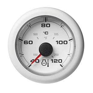 Veratron 52MM (2-1/16") OceanLink Coolant Temperature Gauge - 120&deg;C/250&deg;F - White Dial &amp; Bezel - A2C1065970001