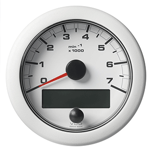 Veratron 3-3/8" (85MM) OceanLink&reg; NMEA 2000&reg; Tachometer - 7000 RPM - White Dial &amp; Bezel - A2C1065820001