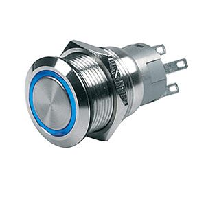 BEP Marine BEP Push-Button Switch 12V Momentary On/Off - Blue LED - 80-511-0004-00