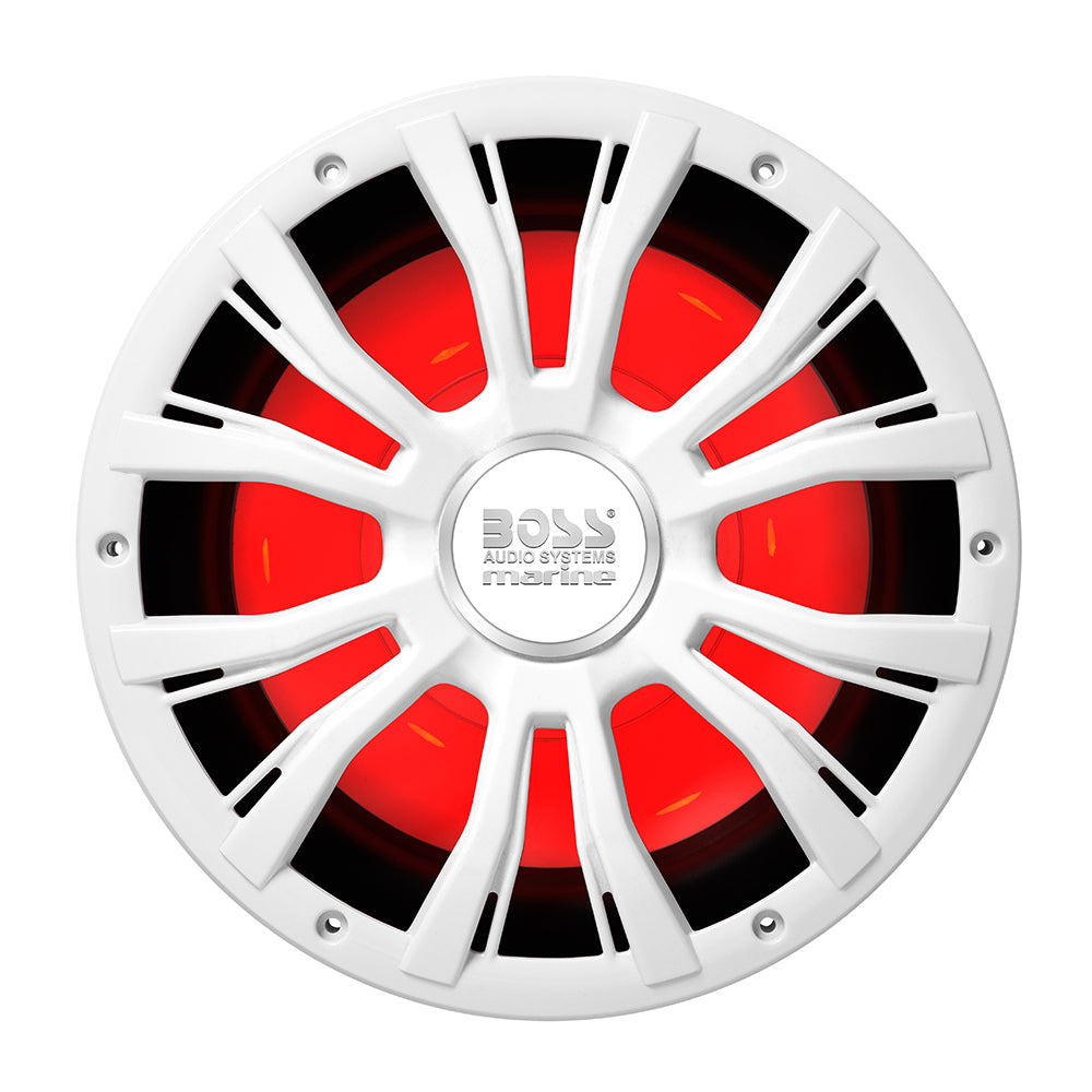 Boss Audio subwoofer MRG10W de 10" con iluminación RGB - Blanco - 800W [MRGB10W]