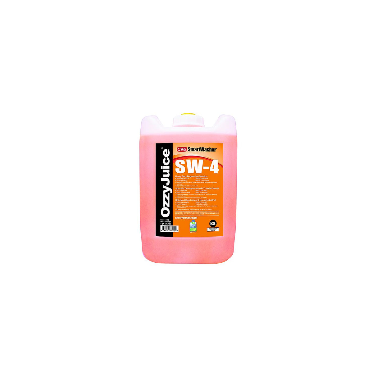 CRC OzzyJuiceÂ® 14148 SW4 Heavy Duty Degreasing Solution, 5 Gal.