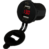 Sea-Dog Dual USB Socket/Voltmeter w/Hidden Display - 426517-1