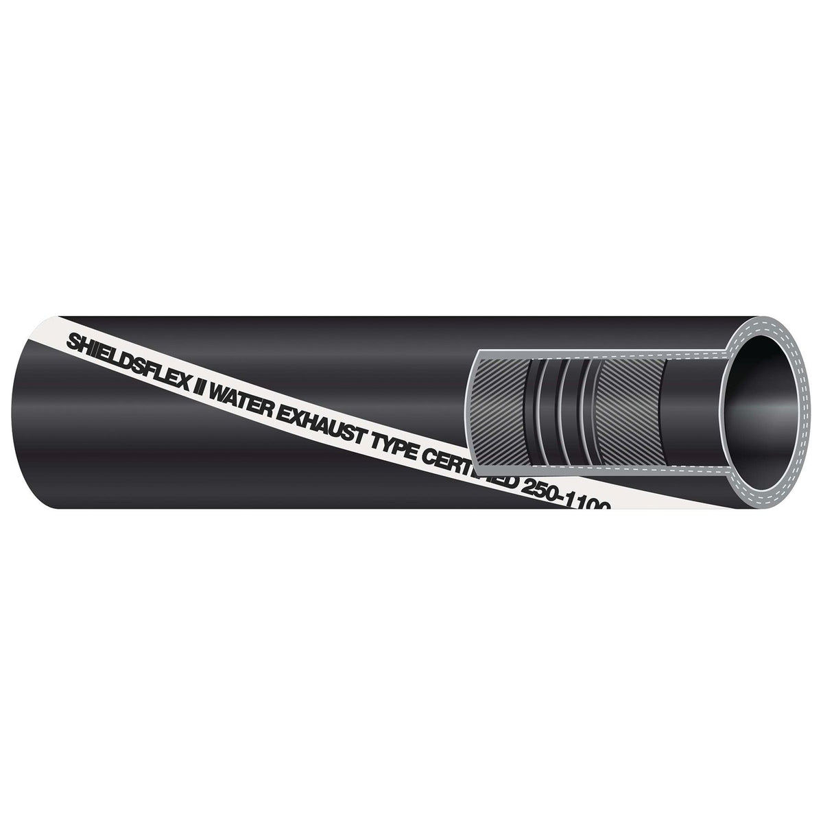 Shieldsflex II Marine Water/Exhaust Hose with Wire - Hardwall (3-1/2” ID) - 16-250-3121 - image 1