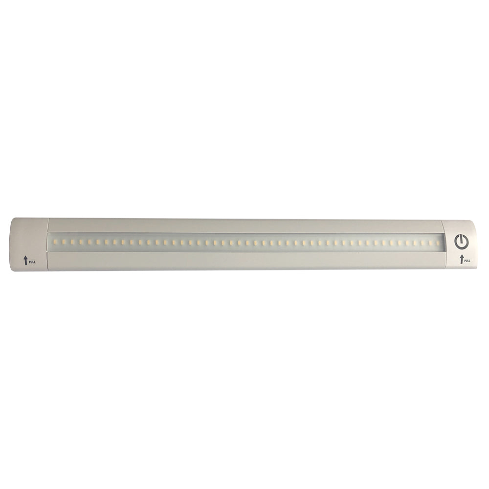 Lunasea Luz LED lineal ajustable de 12" con regulador de intensidad táctil incorporado - Blanco frío [LLB-32KC-01-00]