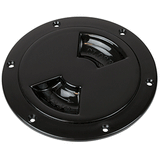 Sea-Dog Smooth Quarter Turn Deck Plate - Black - 4" - 336145-1