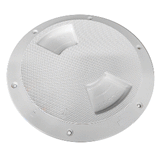 Sea-Dog Quarter-Turn Textured Deck Plate w/Internal Collar - White - 5" - 336352-1