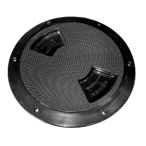 Sea-Dog Quarter-Turn Textured Deck Plate w/Internal Collar - Black - 5" - 336357-1