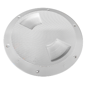 Sea-Dog Quarter-Turn Textured Deck Plate w/Internal Collar - White - 6" - 336362-1