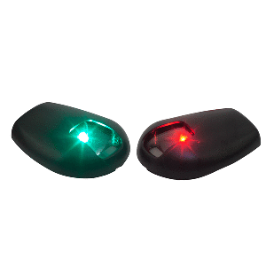 Sea-Dog Black Side Mount LED Navigation Lights - 1 NM - Port &amp; Starboard - 400078-1