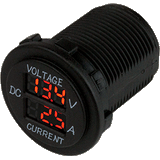 Sea-Dog Round Voltage &amp; Amp Meter - 6V-30V &amp; 0 Amp - 10 Amp Meter - 421625-1
