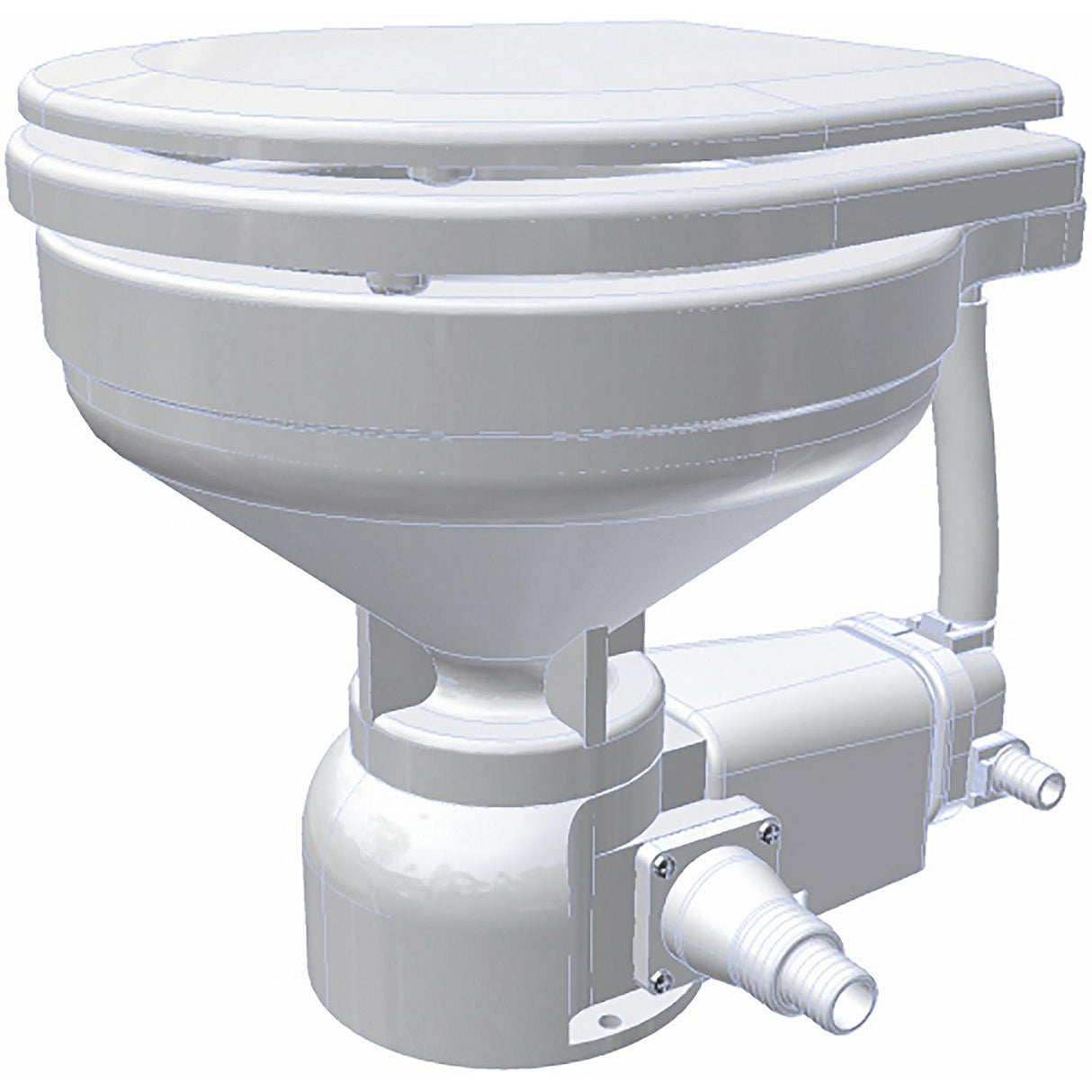 Raritan Sea Era QC Electric Toilet - Marine Size - Integral Pump - Straight 90 Discharge - 12v [160MI012] - official Raritan product image 2