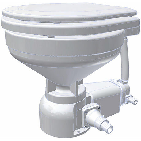 Raritan Sea Era QC Electric Toilet - Marine Size - Integral Pump - Straight 90 Discharge - 12v [160MI012] - official Raritan product image 2