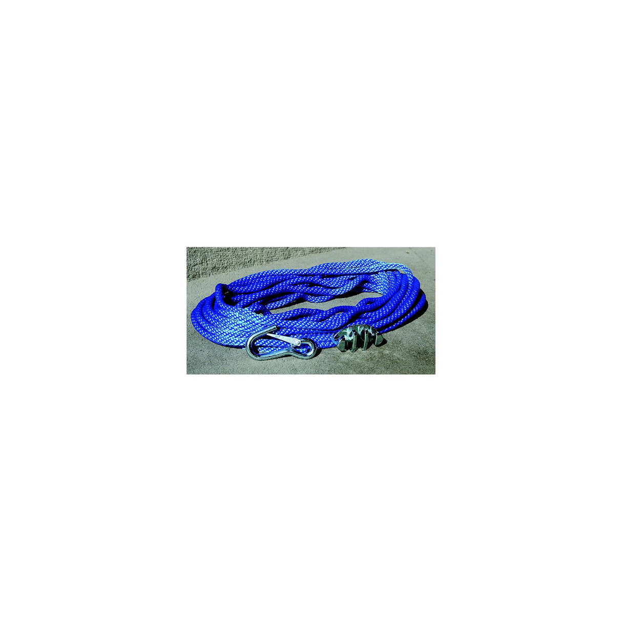 Panther Panther Blue Polypropylene 3/8" Anchor Rope Includes No-Tie Rope Cleat and Snap Hook