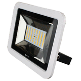 Lunasea Lighting Lunasea 35W Slimline LED Floodlight, 120/240VAC Only, Cool White, 4500 Lumens, 3' Cord - White Housing - LLB-36MN-41-00