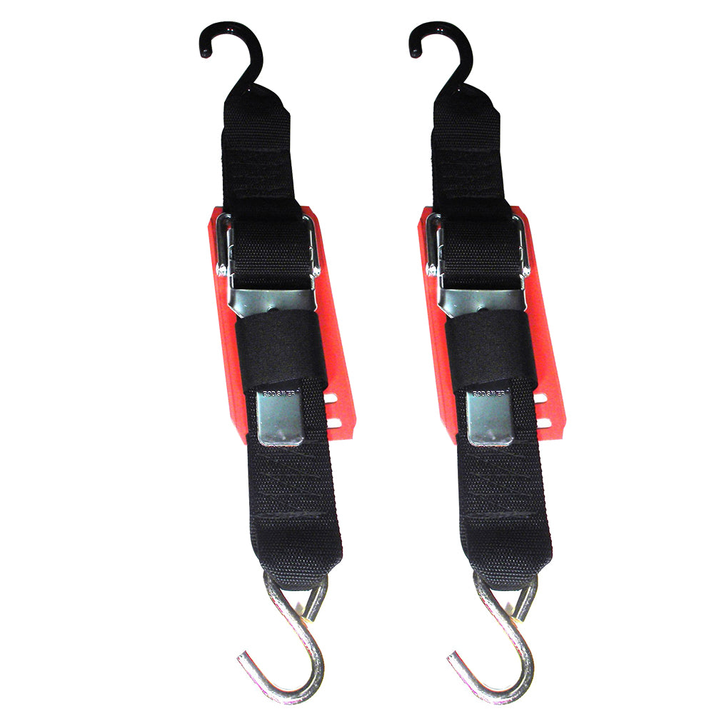 Rod Saver Paddle Buckle Amarre para remolque con almohadilla de vinilo - 2" x 2 - Par [2PB2VP]