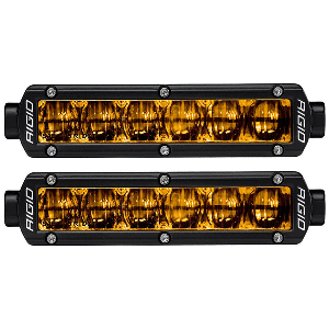 RIGID Industries 6" SR-Series SAE Compliant Fog Light - Black w/Yellow Light - 906704