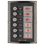 Sea-Dog Splash Guard Circuit Breaker Panel - 6 Circuit - 424806-1