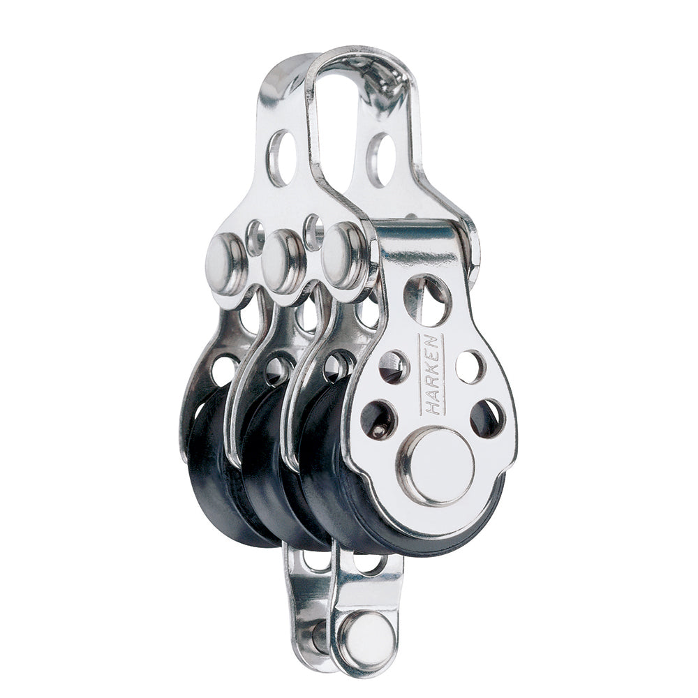 Bloque triple Harken de 16 mm con arraigo [409]