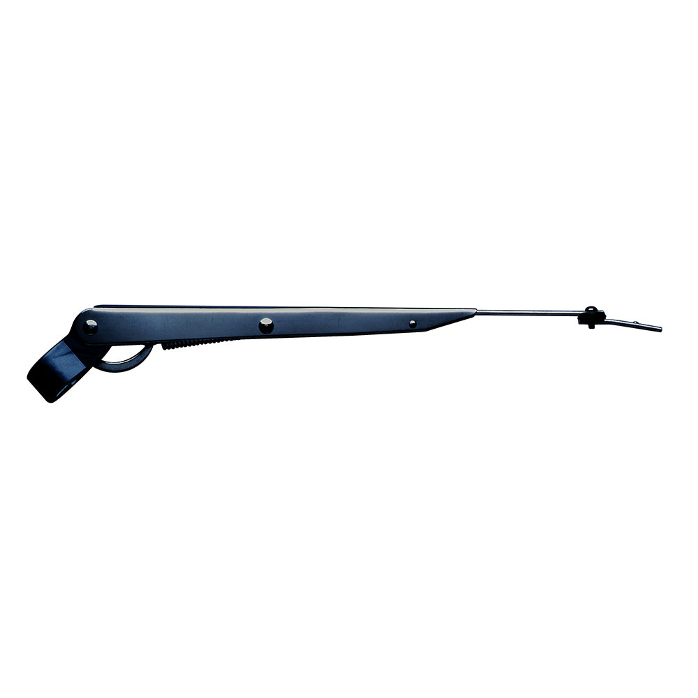 Brazo de limpiaparabrisas Marinco Deluxe de acero inoxidable - Negro - Sencillo - 10"-14" [33012A]