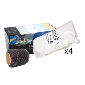 KiwiGrip 4 - 1 Liter Pouches - White w/4" Roller - KG-4WP-R
