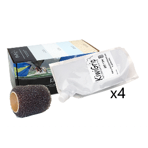 KiwiGrip 4 - 1 Liter Pouches - Grey w/4" Roller - KG-4GP-R