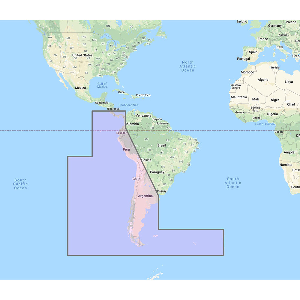 Furuno Costa oeste de América del Sur - Cartas vectoriales de Costa Rica a Chile a Malvinas - Código de desbloqueo [MM3-VSA-500]