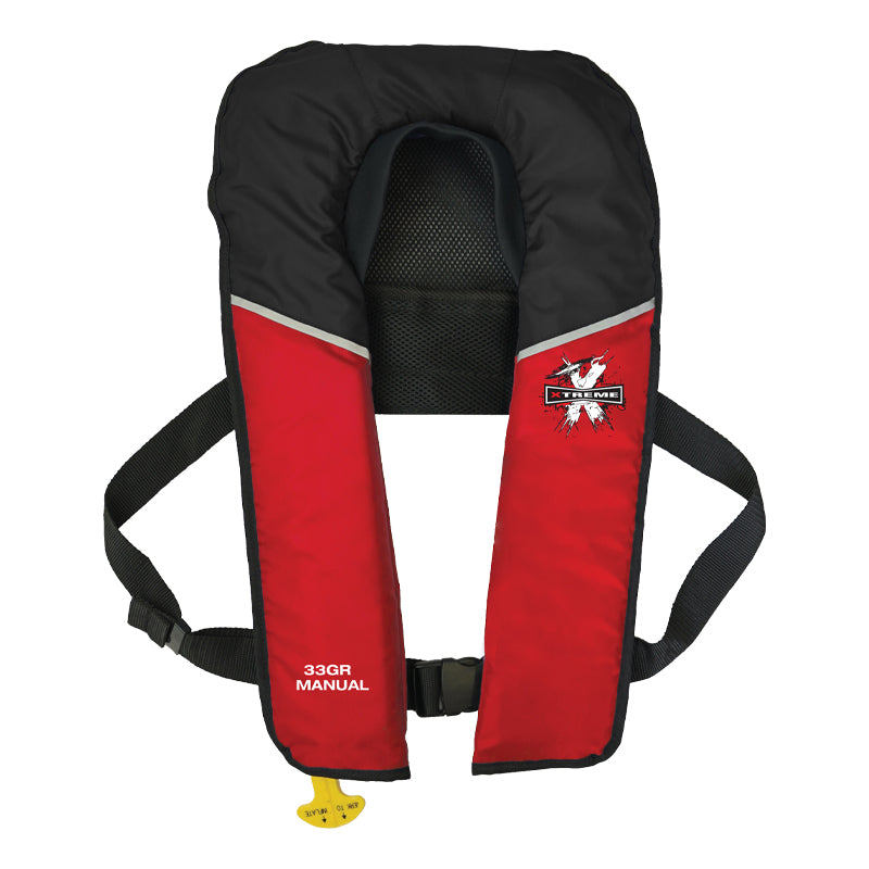 Marpac 33 Gram Adult Inflatable Life Vest (Red/Black, Manual) - 8-0316 - image 1