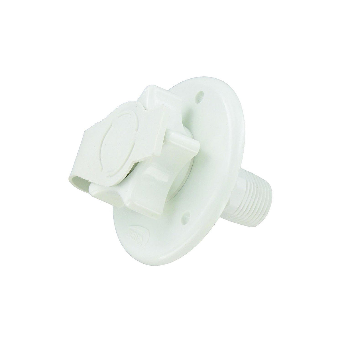 Valterra Flush Mount Water Inlet, White Plastic - A01-0168VP - image 1