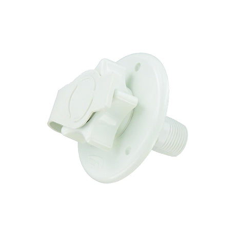 Valterra Flush Mount Water Inlet, White Plastic - A01-0168VP - image 1