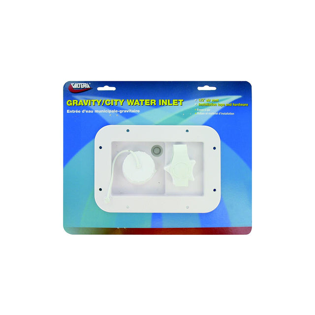 Valterra Gravity City 1/2" Air Vent Water Inlet & Includes Hardware & Installation Tape - A01-2001VP - image 1