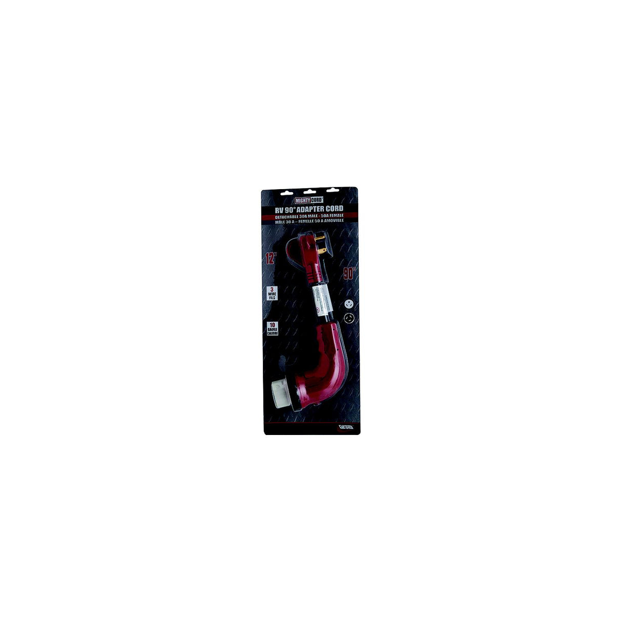 Valterra Mighty Cord 90° Adapter Cord, 30AM-50AF, Carded - A10-3050D90VP - image 1