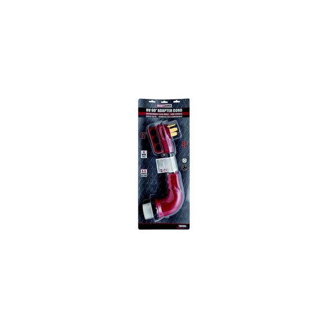 Valterra Mighty Cord 90° Adapter Cord, 50AM-50AF, Carded - A10-5050D90VP - image 1