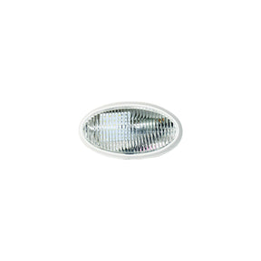 Valterra DG71257VP Oval Porch Light w/Switch, White w/Clear Lens - image 1