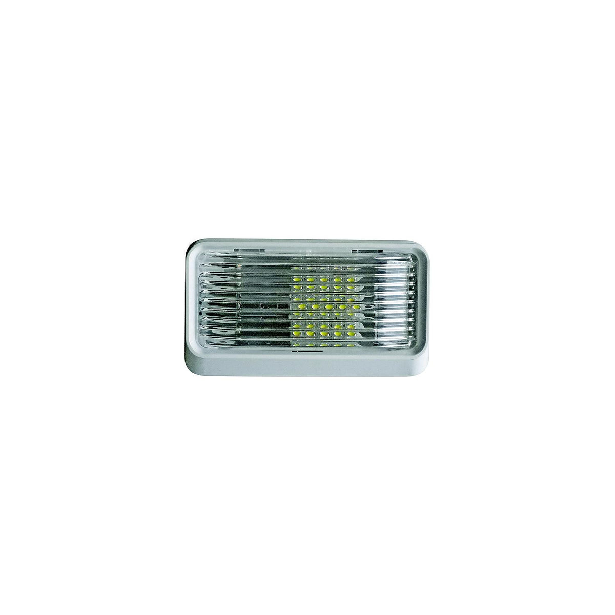 Valterra DG71254VP Incandescent Surface Mount Porchlight w/o Switch, Rectangular, White w/Clear Lens - image 1