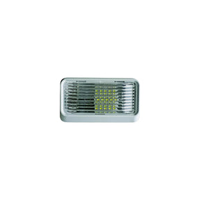 Valterra DG71254VP Incandescent Surface Mount Porchlight w/o Switch, Rectangular, White w/Clear Lens - image 1