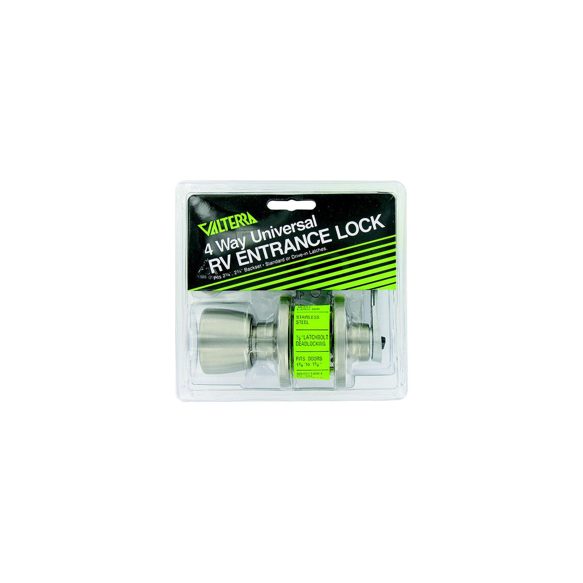 Valterra Stainless Steel 4 Way Universal Entrance Panic Proof Lock - L32CS000 - image 1