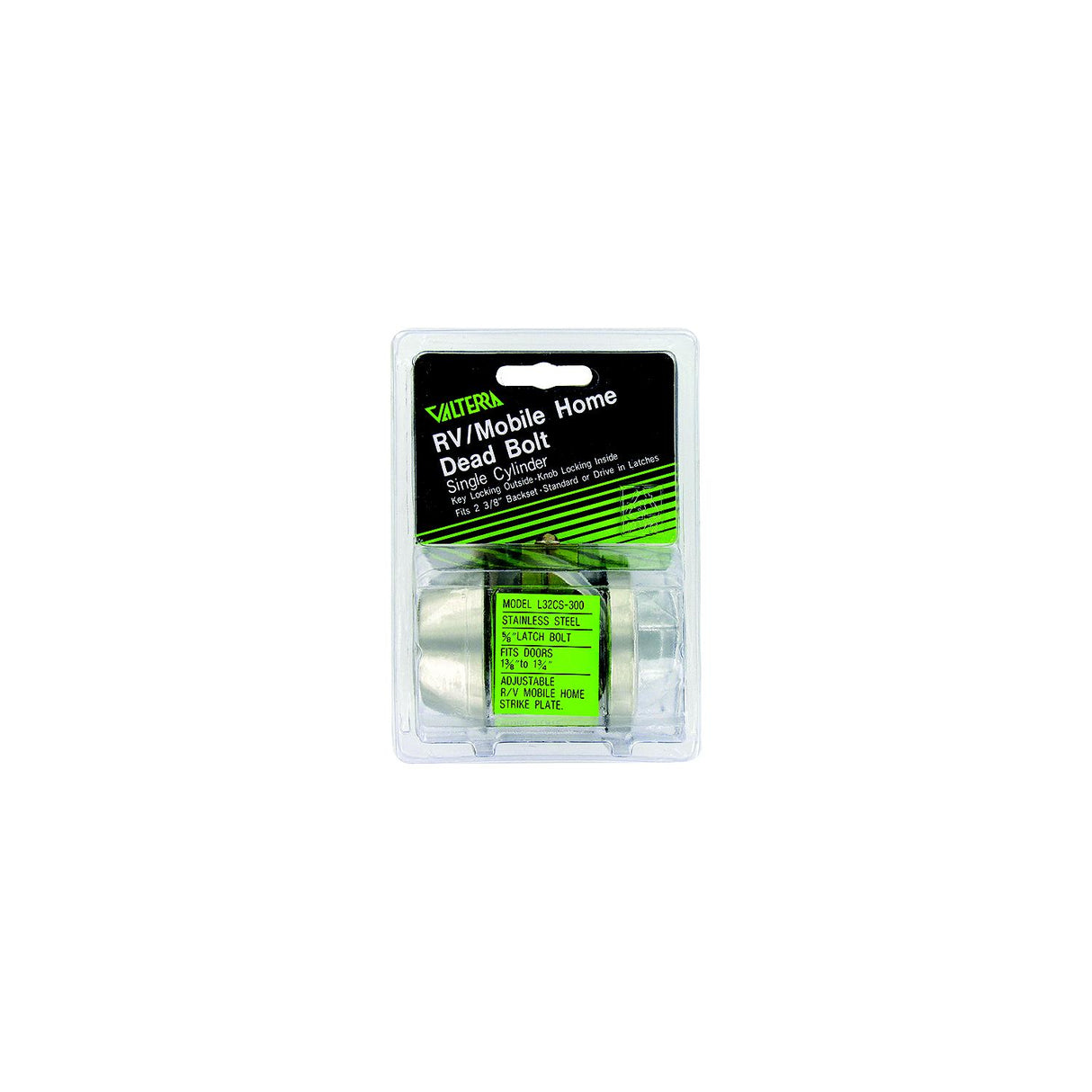 Valterra L32CS3008 Stainless Steel 3 Way Universal Single Cylinder RV Lock Unlock Deadbolt - image 2