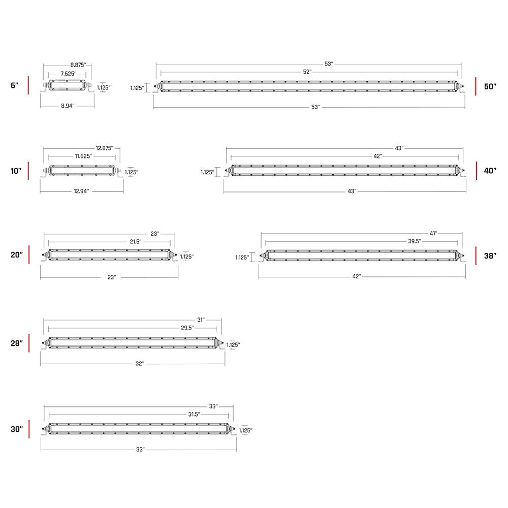 Barra de luces RIGID Industries SR-Series PRO de 6" - LED difuso - Carcasa negra [906513]