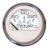Faria Beede Instruments Faria Chesapeake White SS 2" Cylinder Head Temperature Gauge (60-220&deg;F) - 13806