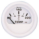 Faria Beede Instruments Faria Dress White 2" Cylinder Head Temperature Gauge (60 - 220&deg; F) - 13113