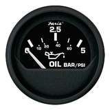 Faria Beede Instruments Faria Euro Black 2" Oil Pressure Gauge - Metric (5 Bar) - 12805