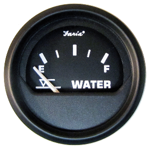 Faria Beede Instruments Faria Euro Black 2" Tank Level Gauge - Potable Water - 12830