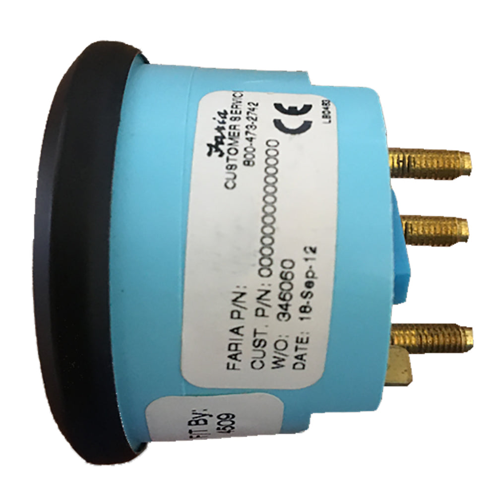 Medidor de temperatura del agua Faria Euro Black de 2" - Métrico (40 a 120 C) [12814]