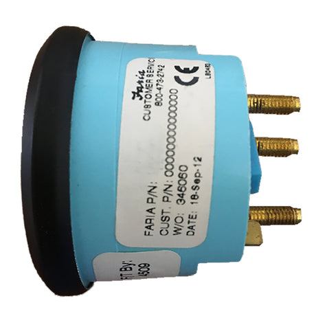 Medidor de temperatura del agua Faria Euro Black de 2" - Métrico (40 a 120 C) [12814]