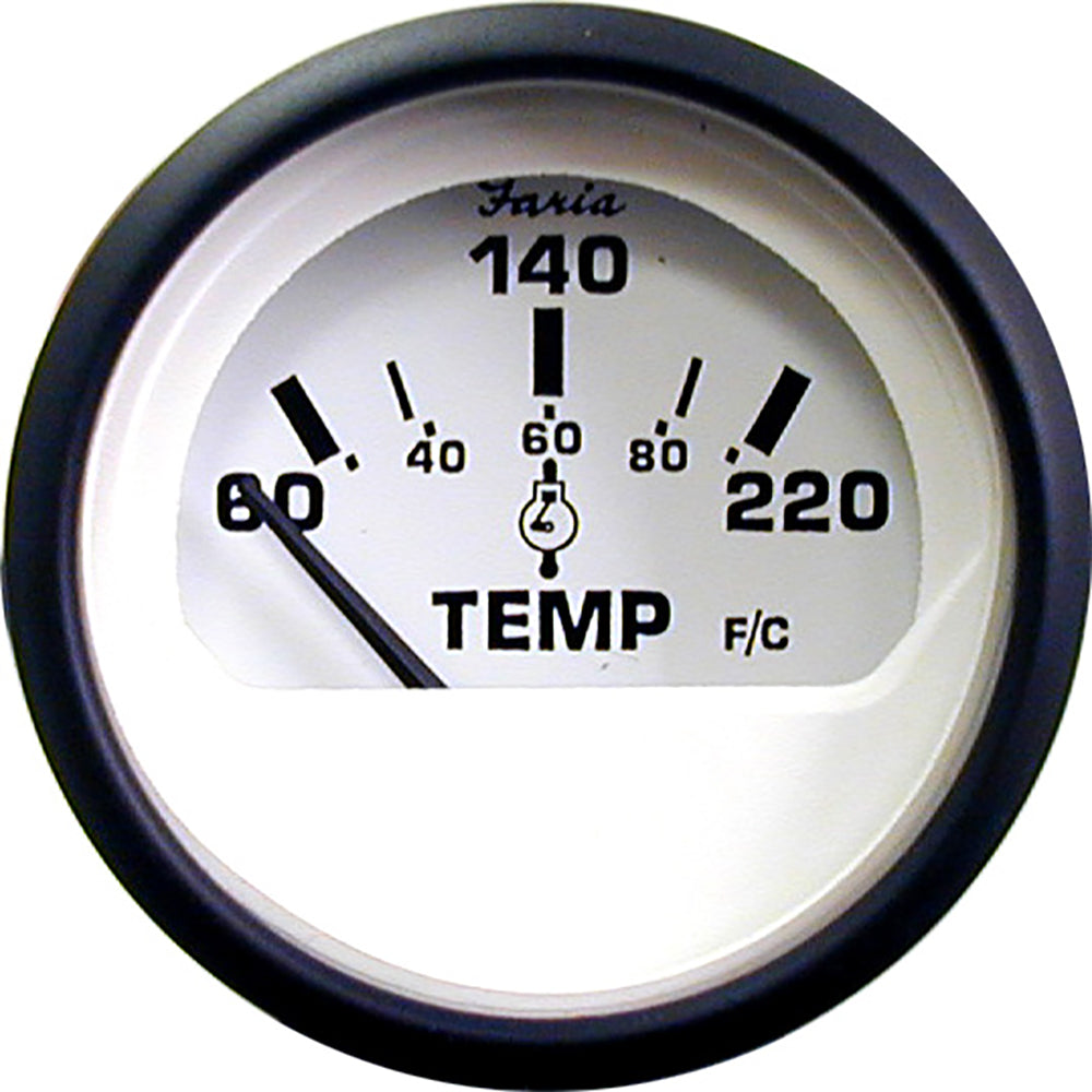 Faria Beede Instruments Faria Euro White 2" Cylinder Head Temperature Gauge (60 - 220&deg; F) - 12910