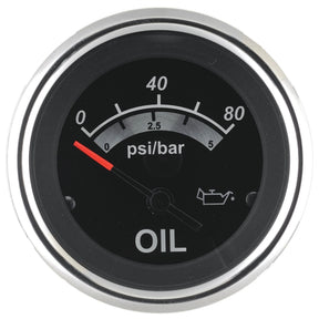 Sierra International Black Sterling Gauges - Oil Pressure Gauge (80 PSI) - 67022P - image 1