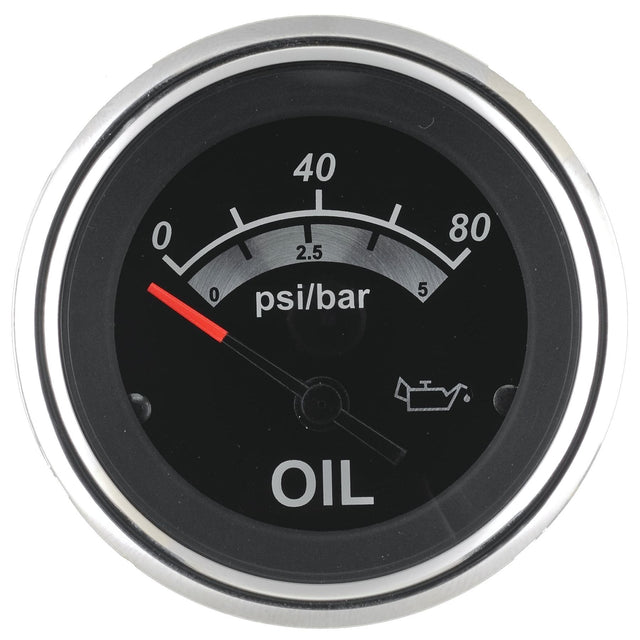 Sierra International Black Sterling Gauges - Oil Pressure Gauge (80 PSI) - 67022P - image 1